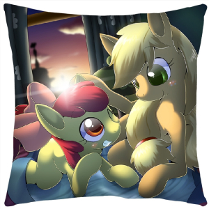 My little Pony Apple jack & Apple bloom kussen 40x40 cm (sloop + kussen)